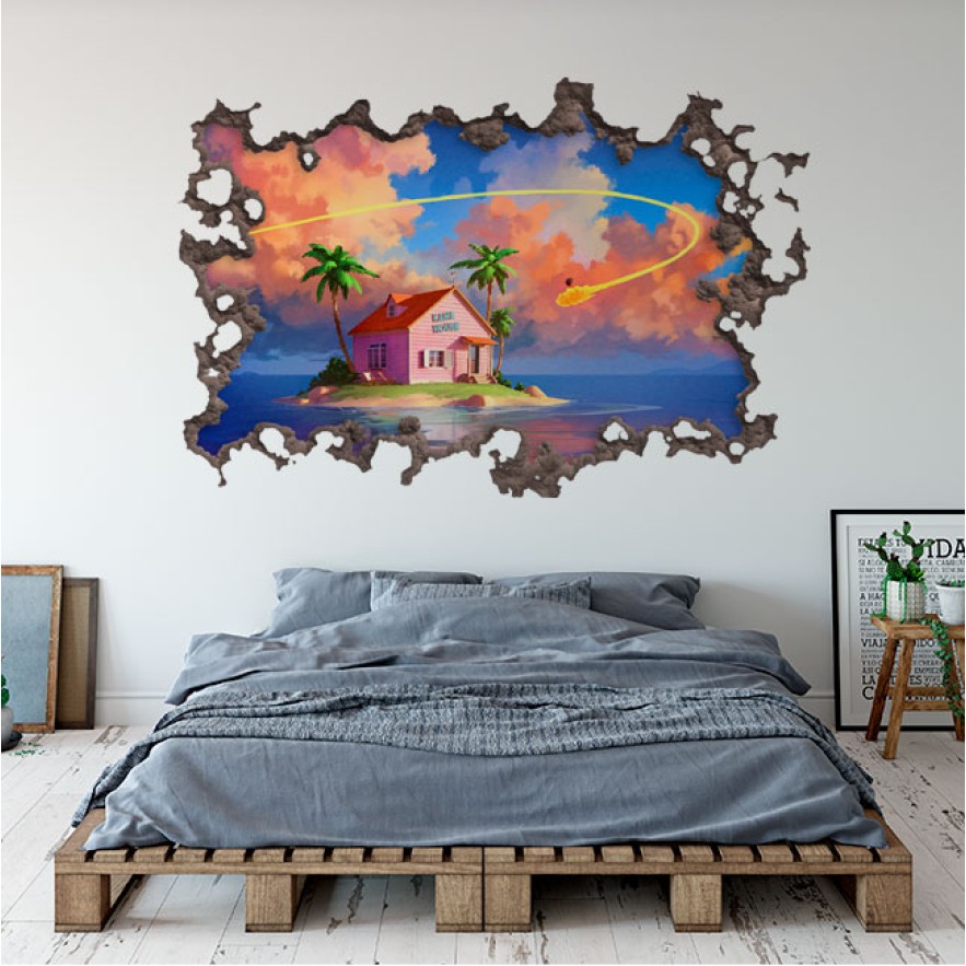 Vinilo decorativo 3d dragon ball